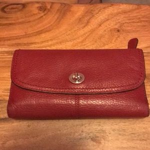 COACH Red Leather Wallet
